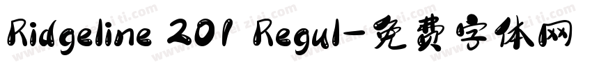 Ridgeline 201 Regul字体转换